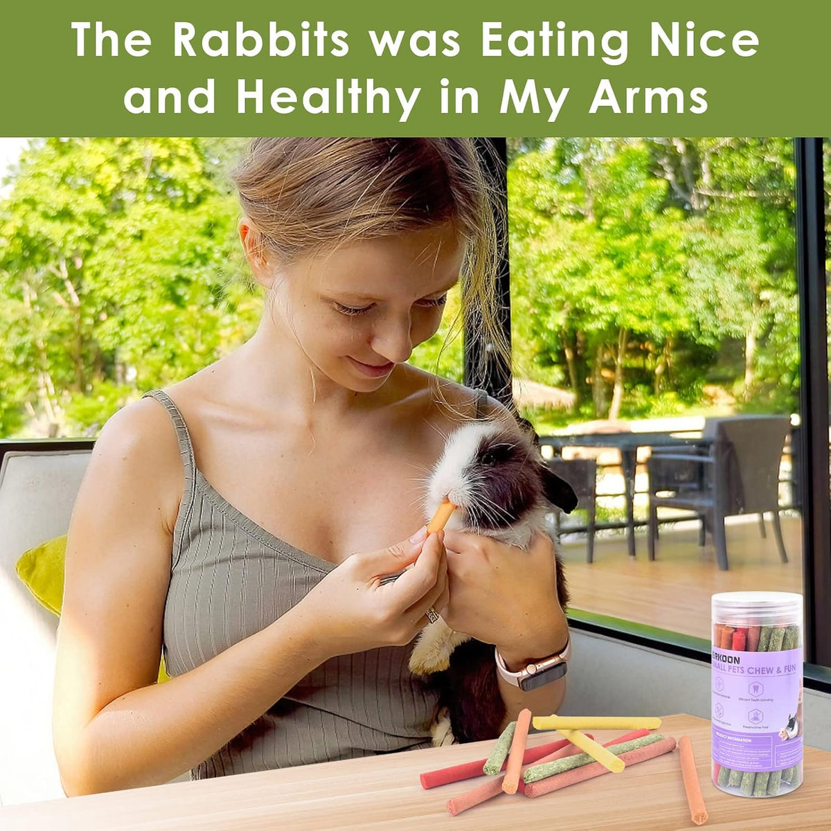 Handmade high fiber hay sticks for rabbit guinea pig and chinchilla dental health