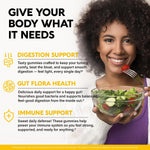 Nutraharmony probiotic gummies ingredient breakdown panel