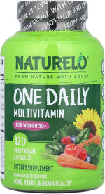 Naturelo Multivitamin for Women 50+ bottle ingredients view