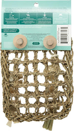 Oxbow small pet climbing wall close up showing natural wood and sisal textures