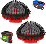 OKcedier spin mop scrub brush replacement heads front view showing red and black triangular design.