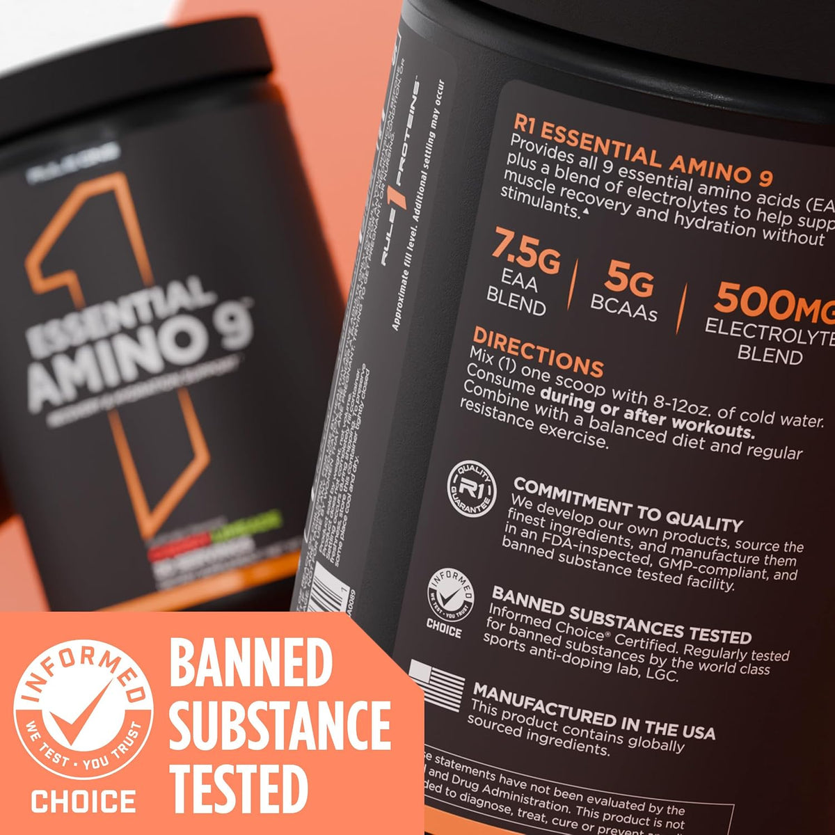 Rule 1 Proteins Essential Amino 9 30 servings packaging