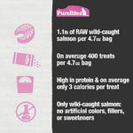 PureBites freeze dried salmon pieces texture close up