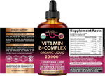 NutraHarmony organic vitamin b complex bottle supplement facts label