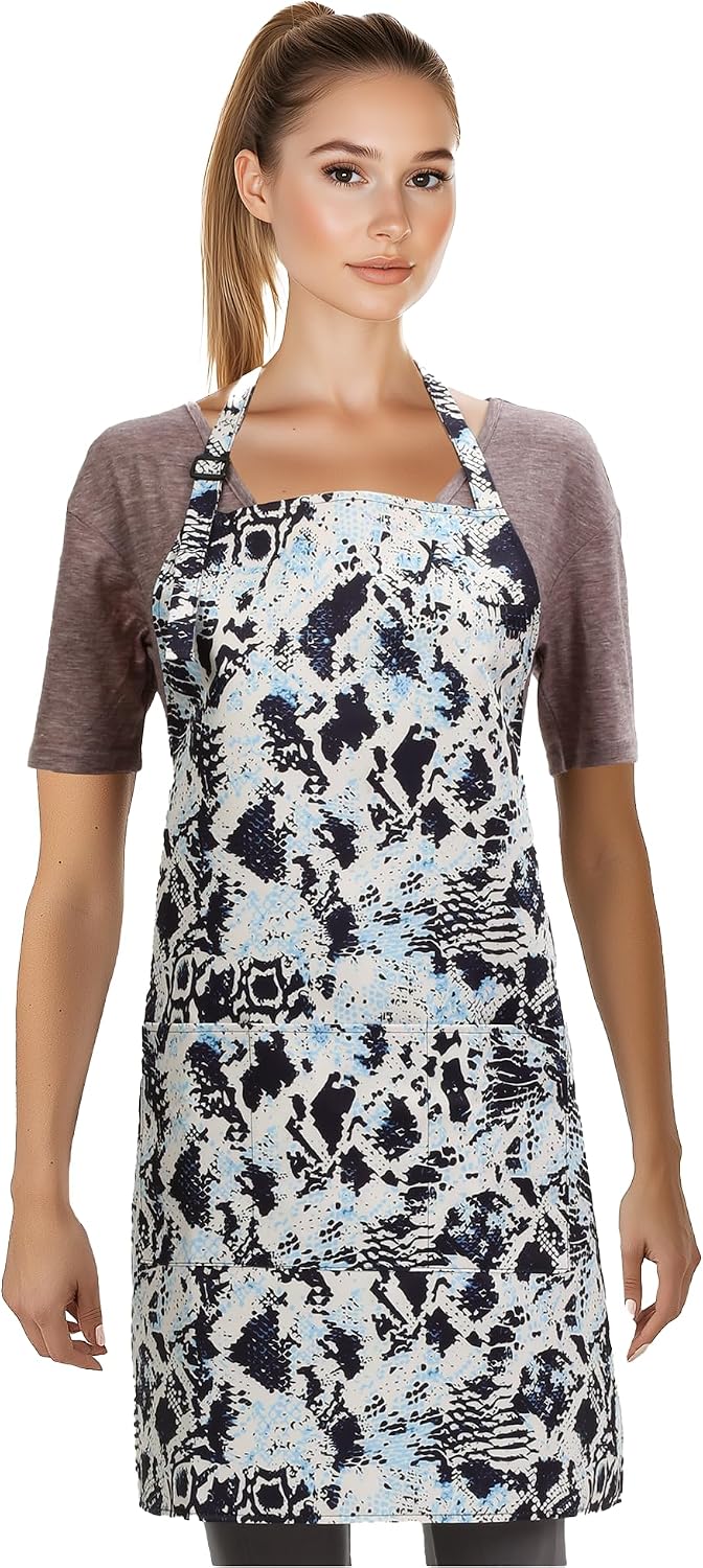 Plum Hill Animal Print Cosmetology Apron for Hair Stylist, Nail Tech, Esthetician, Hairdresser Apron with Pockets - Image 11