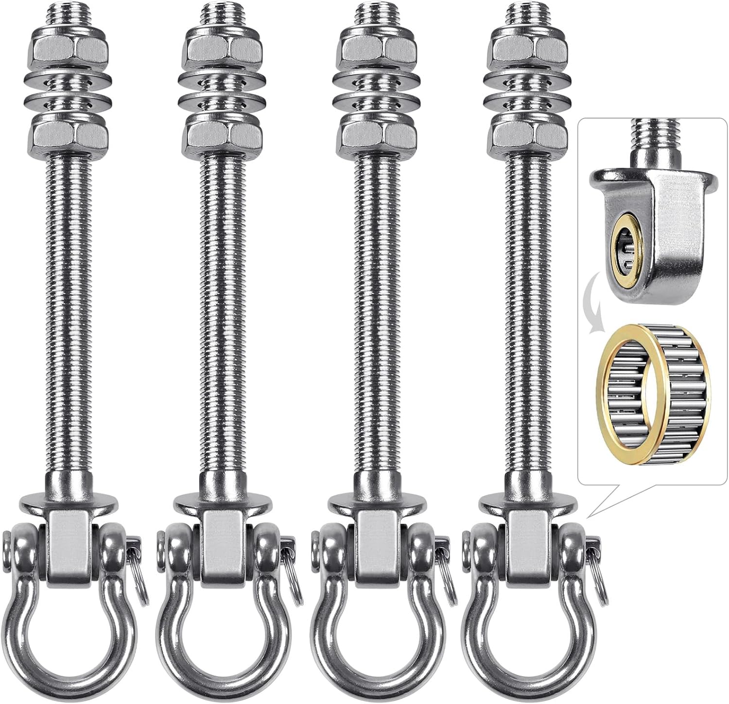 BeneLabel heavy duty swing hangers front view highlighting stainless steel 304 hardware