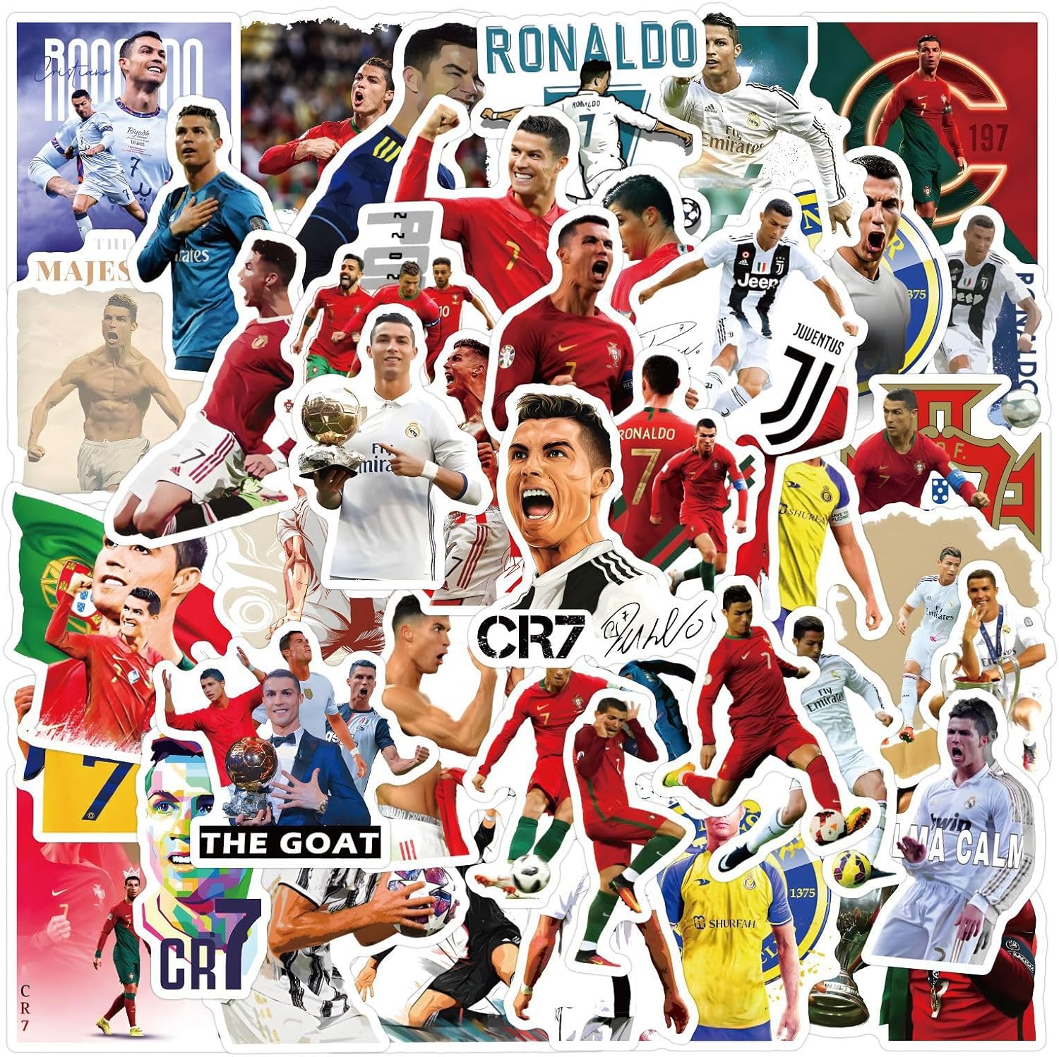 Tarini Cristiano Ronaldo 50 piece sticker pack front view