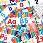 Outus alphabet line bulletin board set dimensions and mounting demonstration