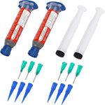 Solder paste tube showing alloy composition and technical details.