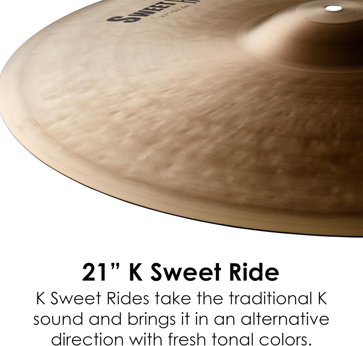 Zildjian K Sweet Ride unlathed bell close up