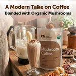 Micro Ingredients mushroom coffee brewed in a ceramic mug