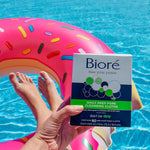 Detailed view of Biore makeup removing wipe texture