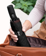 Windproof Travel Umbrella - Compact & Withstands Winds up to 100MPH, Strongest Premium Auto Folding Umbrella for Rain and Sun - Durable, Light & Portable for Women & Men, Fits Backpack & Cars - Image 7