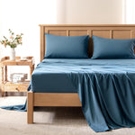 Comfort Spaces Coolmax cooling sheet set front view in teal