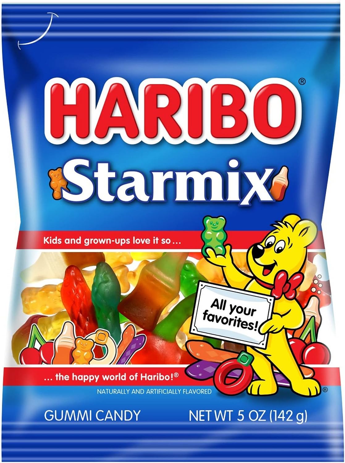 Authentic USA imported Haribo gummy bears party size sharing pack for gatherings