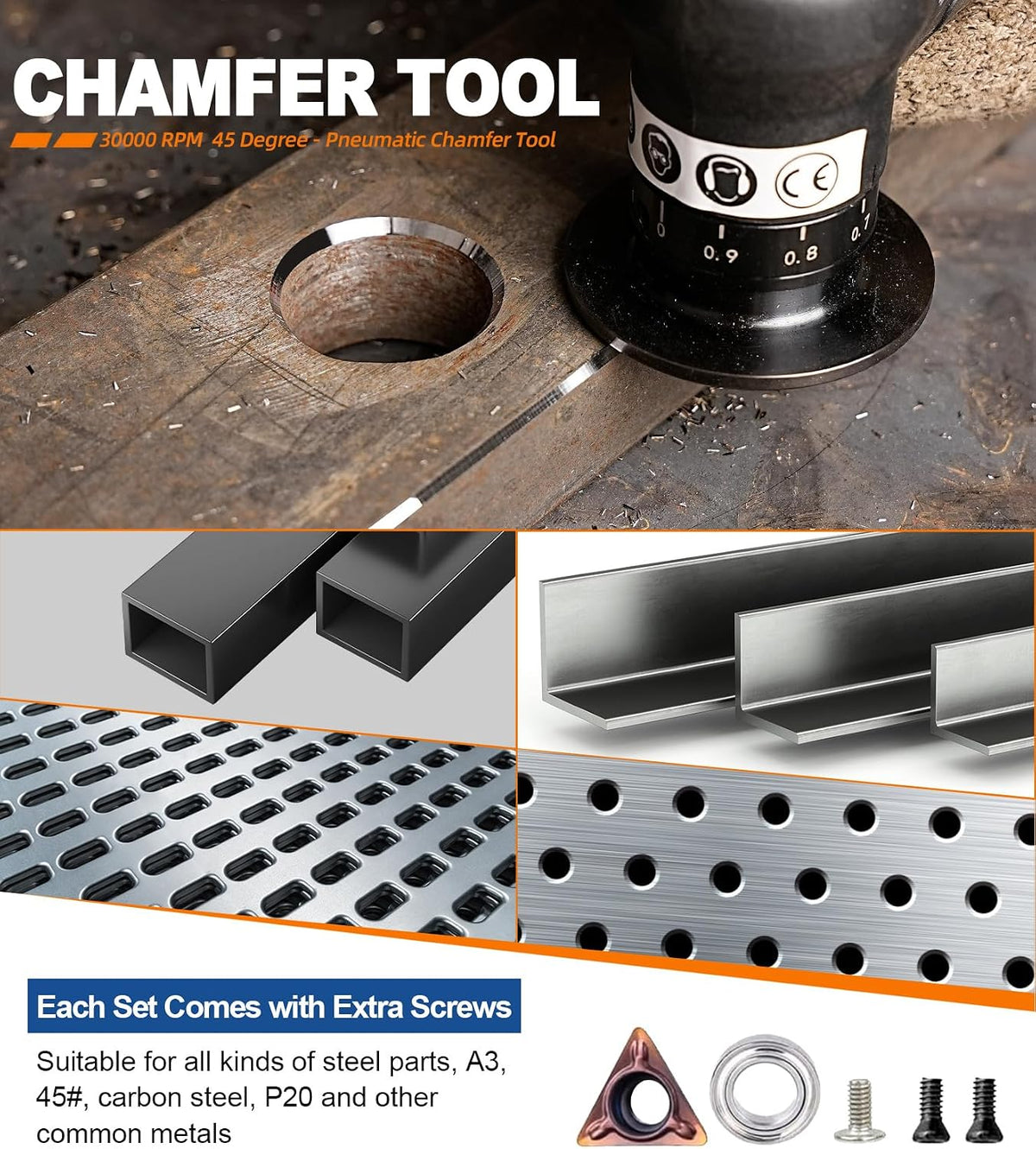 SI FANG air chamfer tool speed adjustment knob detail