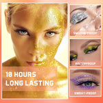 Spdoo waterproof sparkling eye shadow applicator brush close up