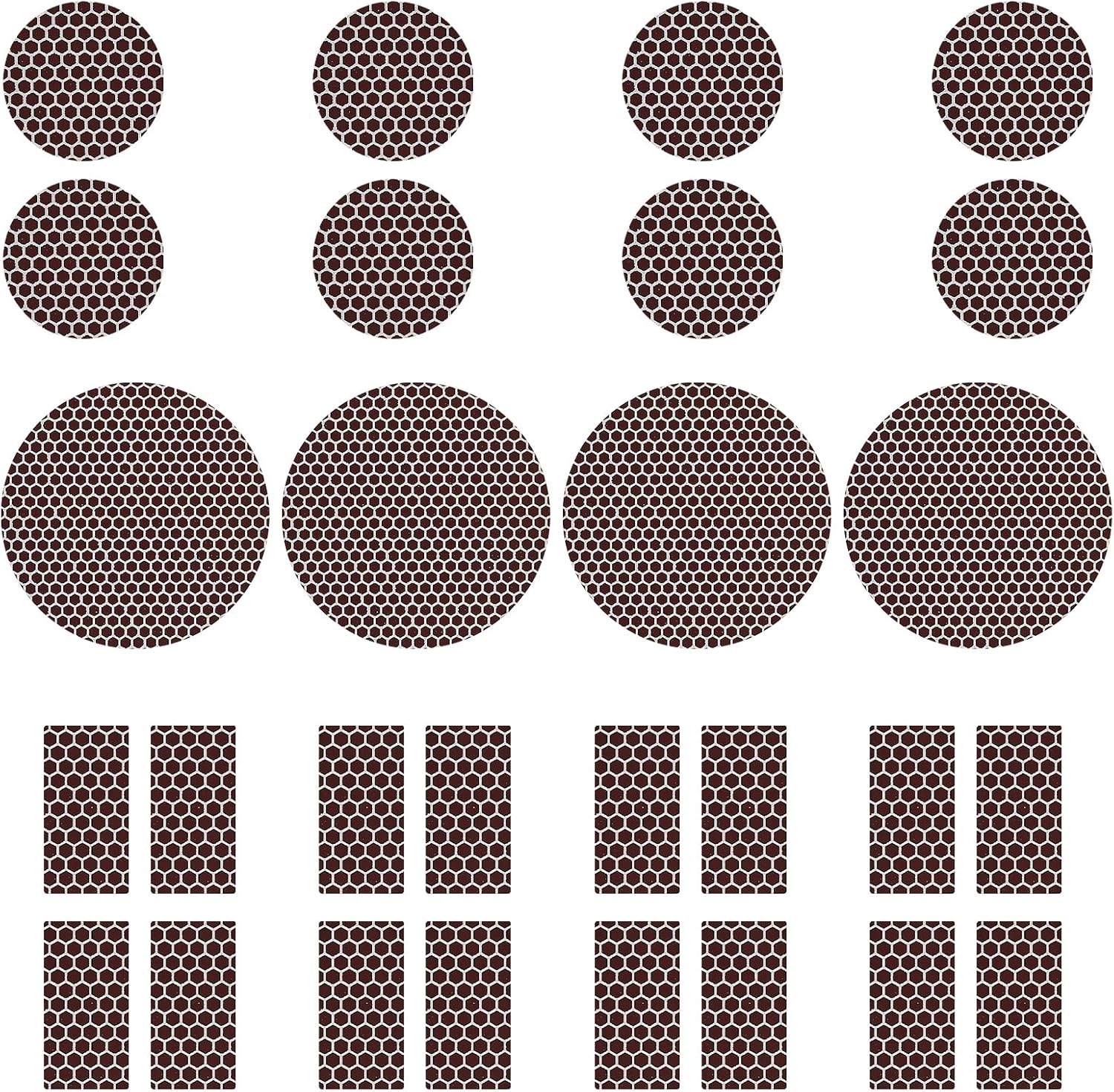Dizzily adhesive match striker paper sixty piece pack front view showing multiple sticker sizes