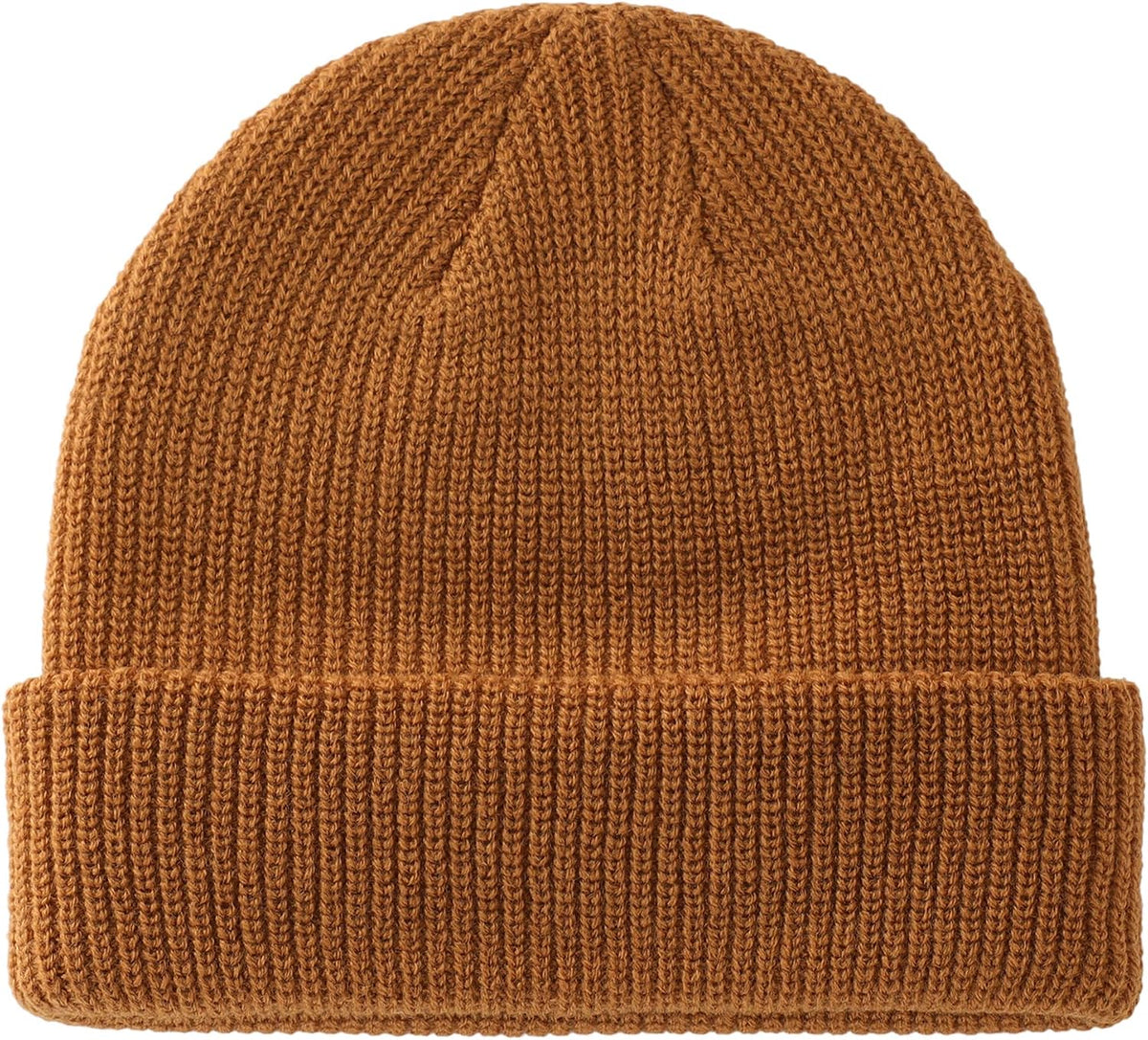 Classic Double Layer Knit Beanie Hat Warm Thick Acrylic Winter Hats Daily Cuffed Beanies Watch Hat for Men Women - Image 14