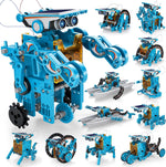 WATUDOU 12-in-1 solar robot building kit front view showing the educational packaging box for kids science projects.