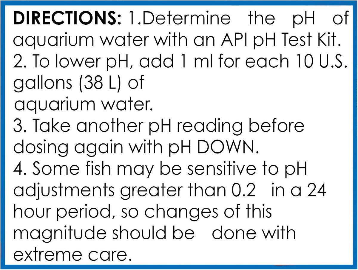 API pH Down aquarium water care product packaging perspective view