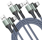 AINOPE Type C Cable [2-Pack, 6.6ft] 3.1A Type C Charger Fast Charging Right Angle, Resistant Nylon Braided S9 Charger Compatible with Galaxy S10 S9 Plus S21, Note 10 9 LG, USB C Cable - Image 11