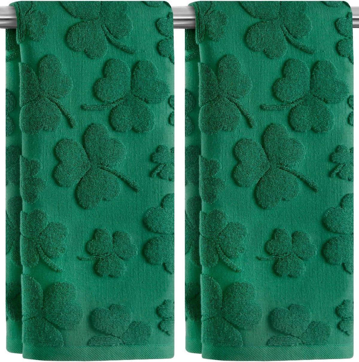 GreenPine St. Patrick's Day hand towels set front view
