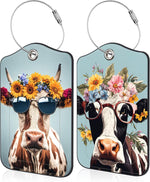 Mesmerizing Mountain Lake Scenery Luggage Tag for Suitcase 2 Pack Leather Luggage Tag with Privacy Flap Name ID Label and Metal Loop for Women Men Travel - Image 11