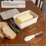 Vitrignis white speckled butter keeper angled view