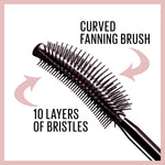 Very Black Maybelline waterproof mascara tube application