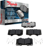 Raybestos Element3 rear brake pad front view and packaging