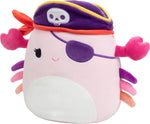 Squishmallows Cailey Pirate Crab close up of facial details