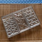 Goldbaking 3-in-1 chocolate mold dimensions layout