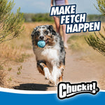 Chuckit! Rebounce blue and orange rubber fetch ball