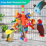 KATUMO bird ball treats holder with metal bells and maracas