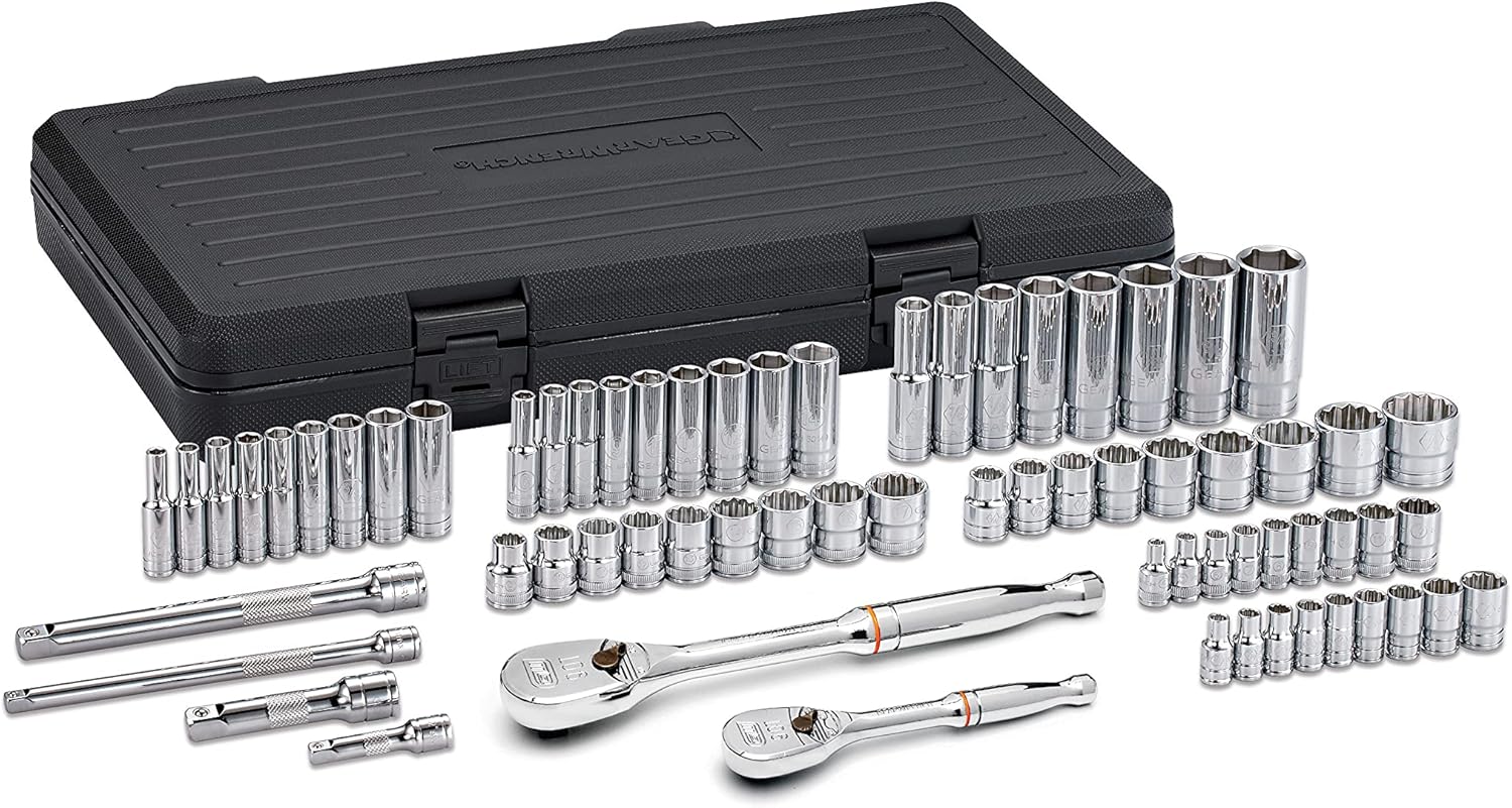 GearWrench 83000 68 Piece 1/4-Inch and 3/8-Inch SAE/Metric (Standard/Deep) Socket Set - Image 1