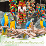 Durable bird chewing and beak conditioning toy designed for medium to large avian breeds