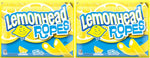 Premium American imported lemon flavored gummy ropes snack package.