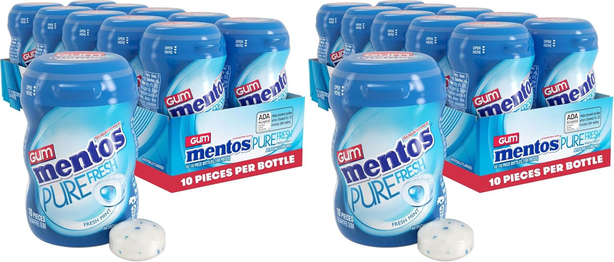 Mentos sugar free mint gum bottle for car and office desk freshness