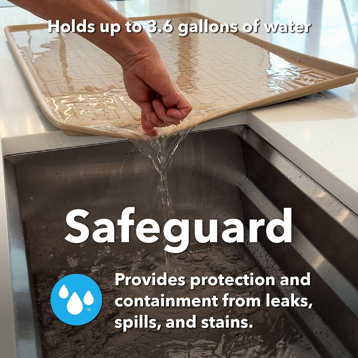 Xtreme Mats flexible undersink mat edge detail