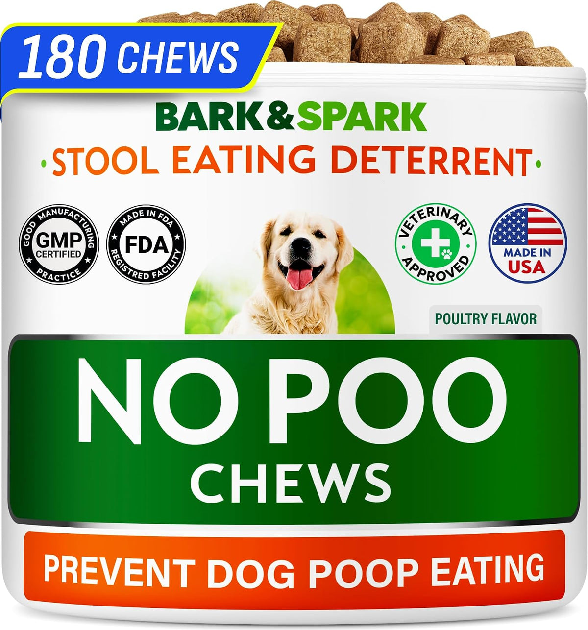 No Poo Chews for Dogs - Coprophagia & Stool Eating Deterrent with Probiotics, Digestive Enzymes & Breath Aid Support - Stop Dog Poop Eating - Made in USA - 120Ct - Image 9