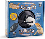 Fluker's heavy duty reptile heating lamp fixture aluminum dome view