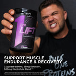 Rule 1 preLIFT tub showing active ingredients like citrulline and beta alanine