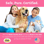 Authentic Wholistic Pet Organics gut health supplement with 57 scoops daily serving jar