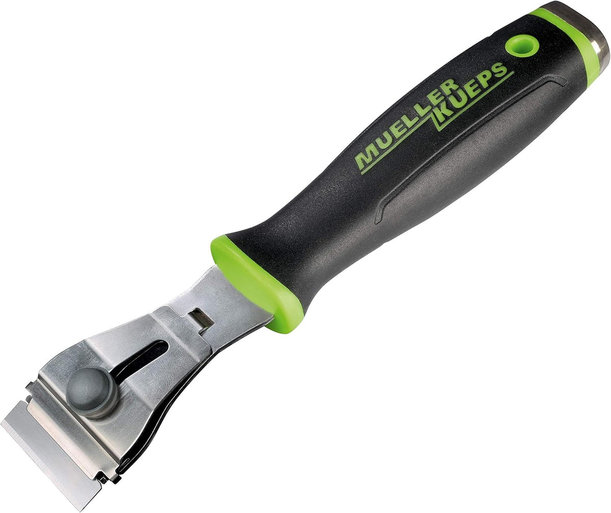 Mueller-Kueps quick-lock razor scraper front view hand tool