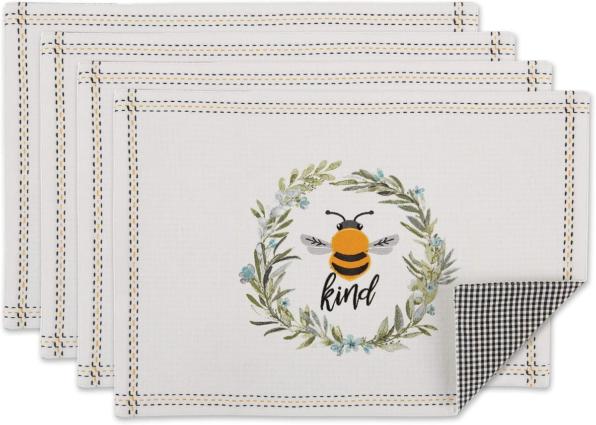 DII Bumblebee Checkered Kitchen Collection, Napkin Set, 20x20, Bee Kind Gingham, 6 Piece - Image 13