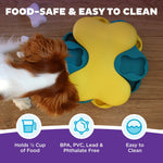 Nina Ottosson interactive treat puzzle toy for small and large dogs.