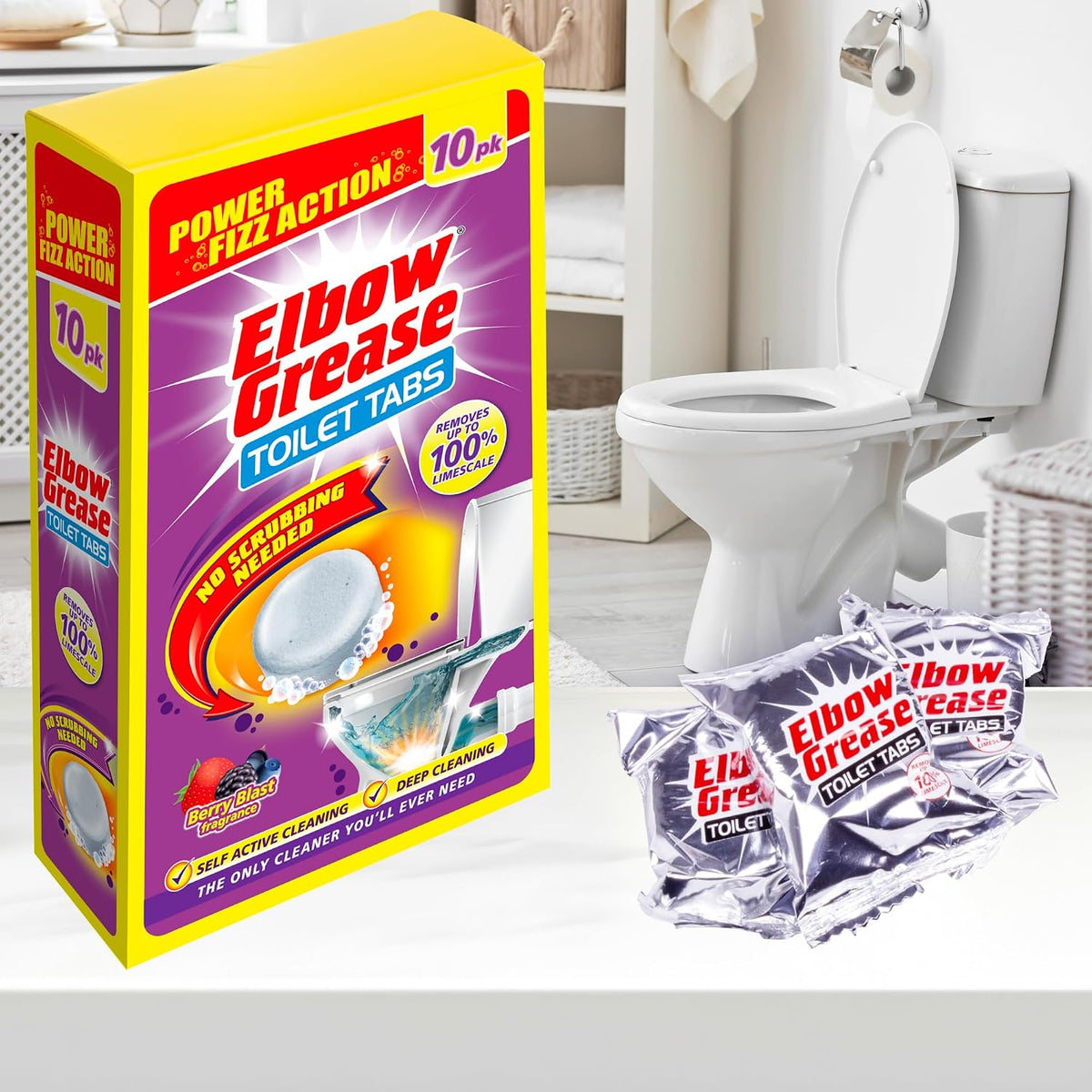 Elbow Grease individual cleaning tablet close up