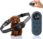 Chupolik small dog shock collar front view with remote transmitter digital display