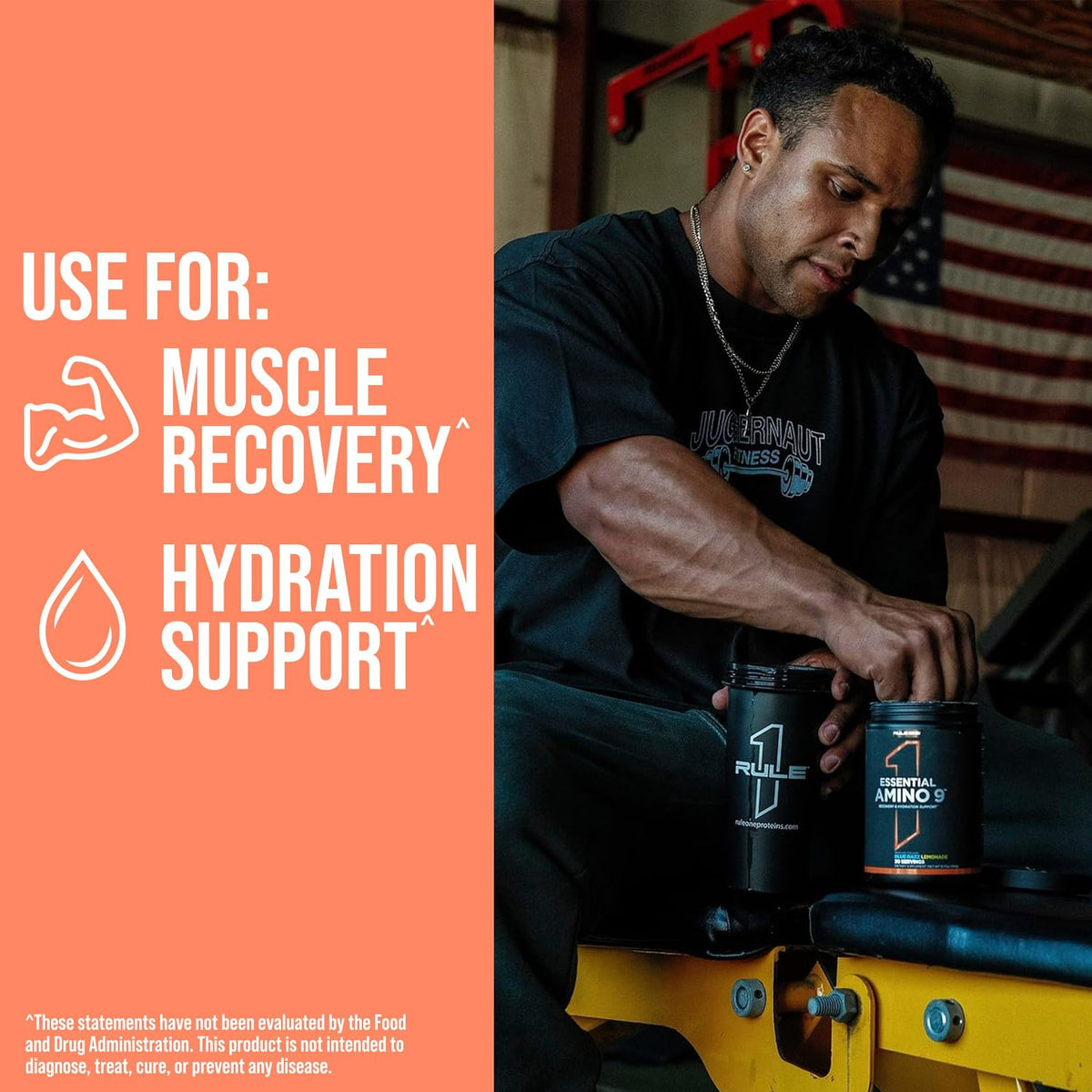 Rule 1 Essential Amino 9 30 servings tub bottom and batch details